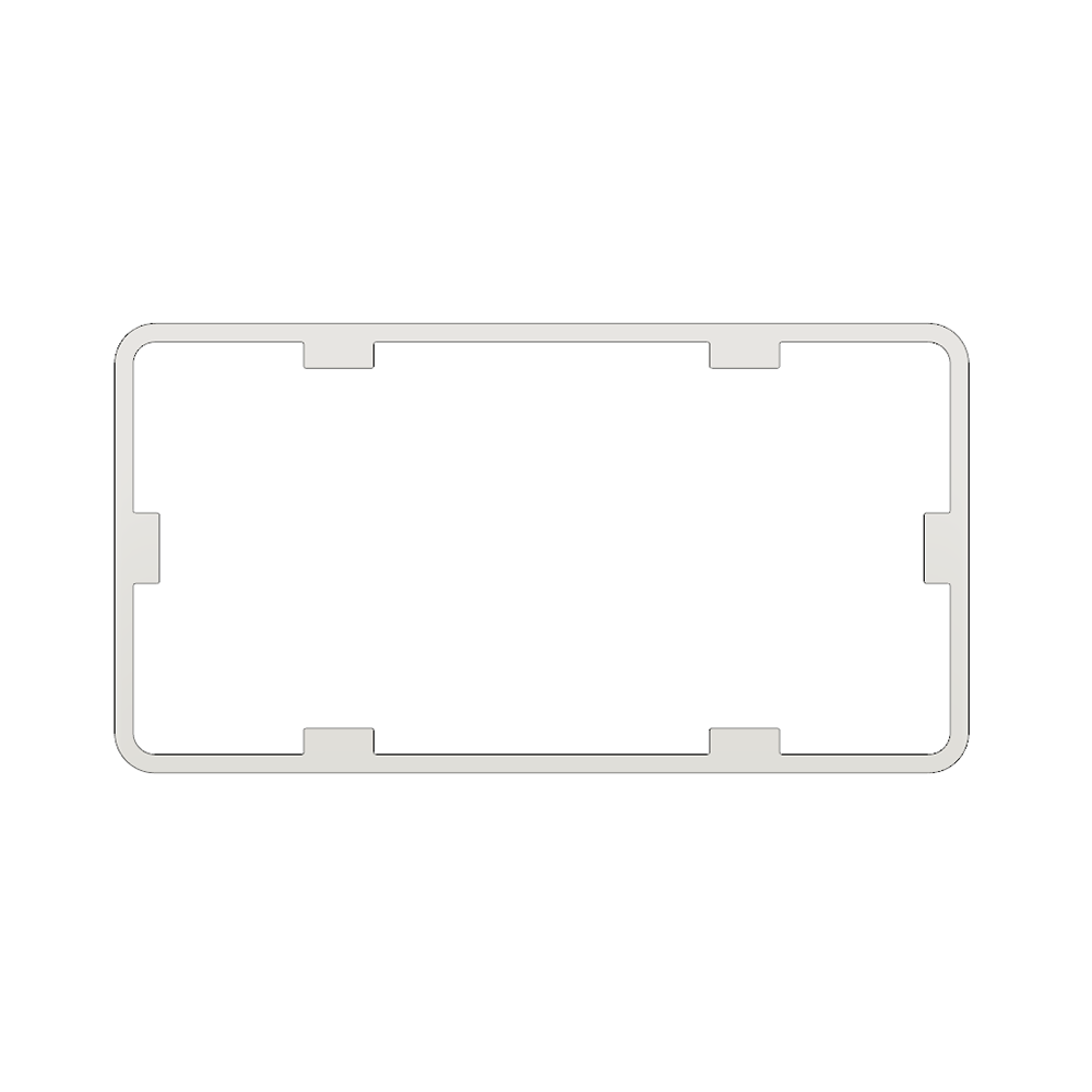 10-9550-0-12IN MODULAR SOLUTIONS EXTRUDED PROFILE<br>95MM X 50MM PROFILE SLEAVE FOR 45MM X 90MM PROFILE, CUT TO THE LENGTH OF 12 INCH